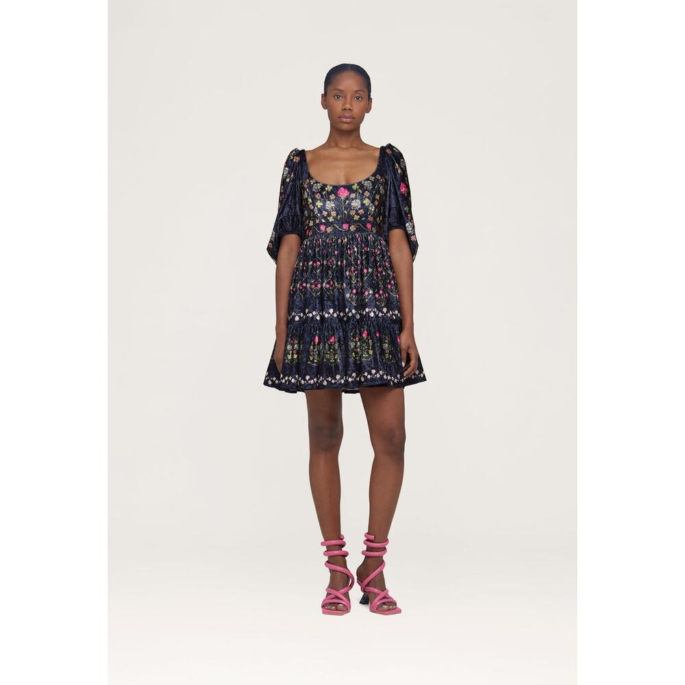 Agua Bendita Delirio Trebol Multicolored Floral Mini Dress Size: S - Picture 12 of 12